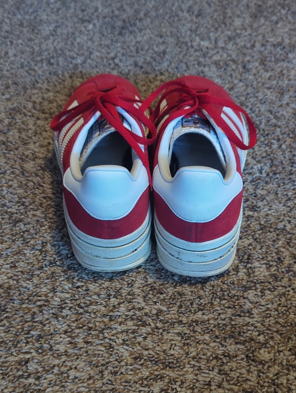 Adidas Gazelle Bold Red And White Sneakers - Picture 4 of 7